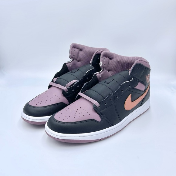 NEW Air Jordan 1 Mid SE Black Sky J Mauve Orange Sneaker FB9911-008 Men’s 11 - Picture 5 of 13